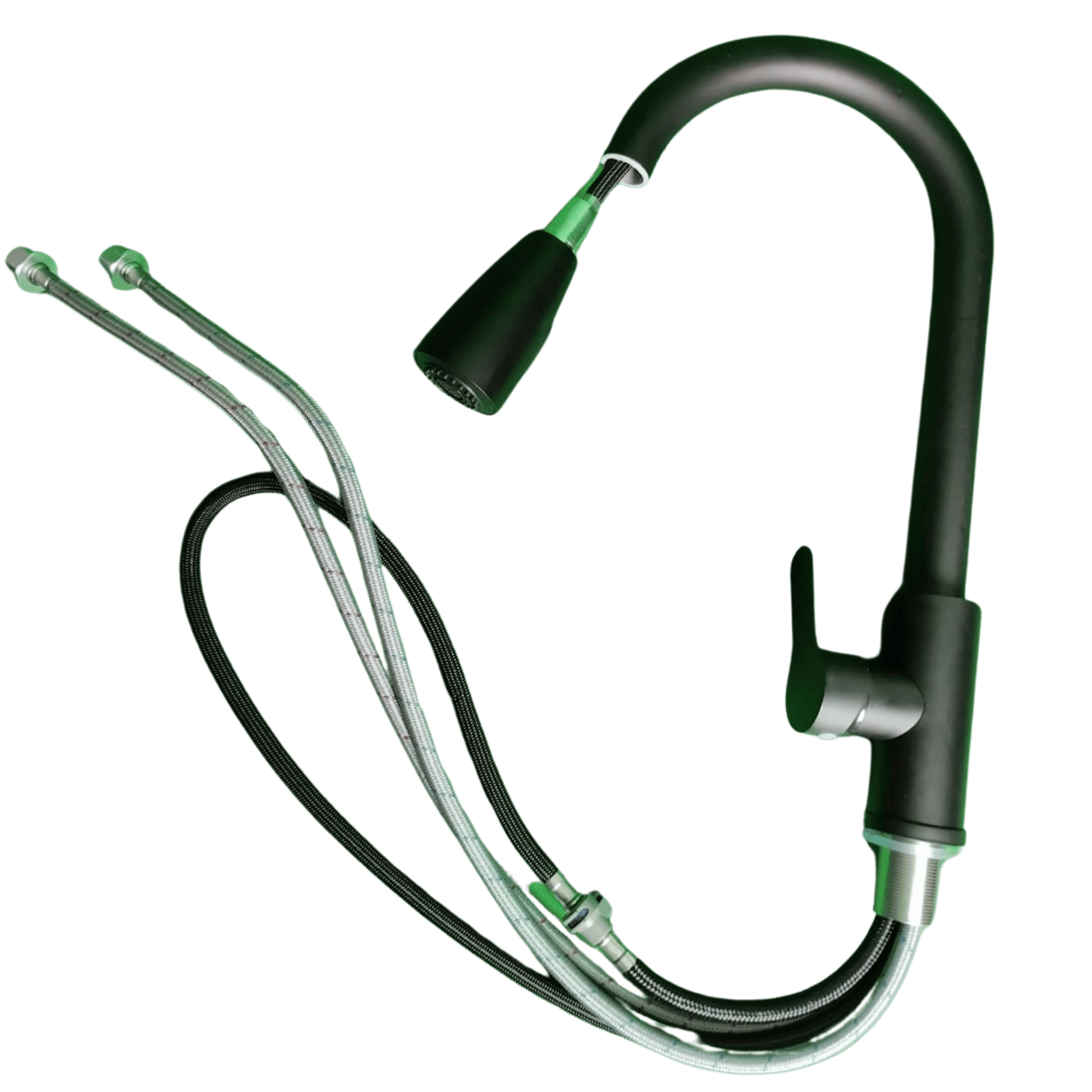 Llave meson monocontrol flexible de lujo negra