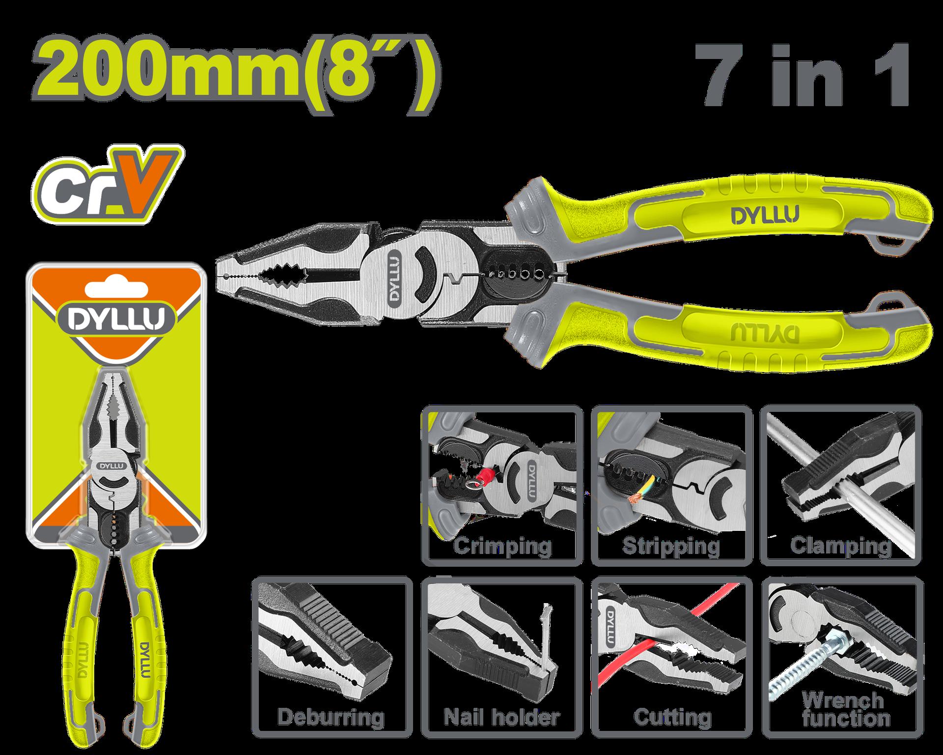 Alicate 8 " multifuncional cromo vanadium dyllu (DTPL1778)