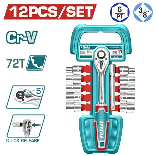 RACHE CON COPAS 3/8"" X 12 PZS INDUSTRIAL TOTAL (THT381121) Item: 23855