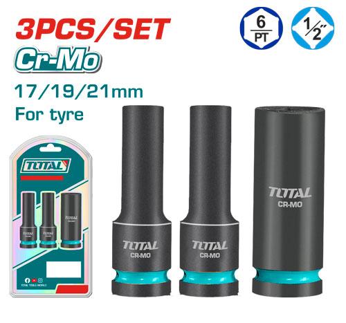 COPA DE IMPACTO 1/2"" JUEGO X 3 PIEZAS INDUSTRIAL TOTAL (THKISD12042L) Item: 23852
