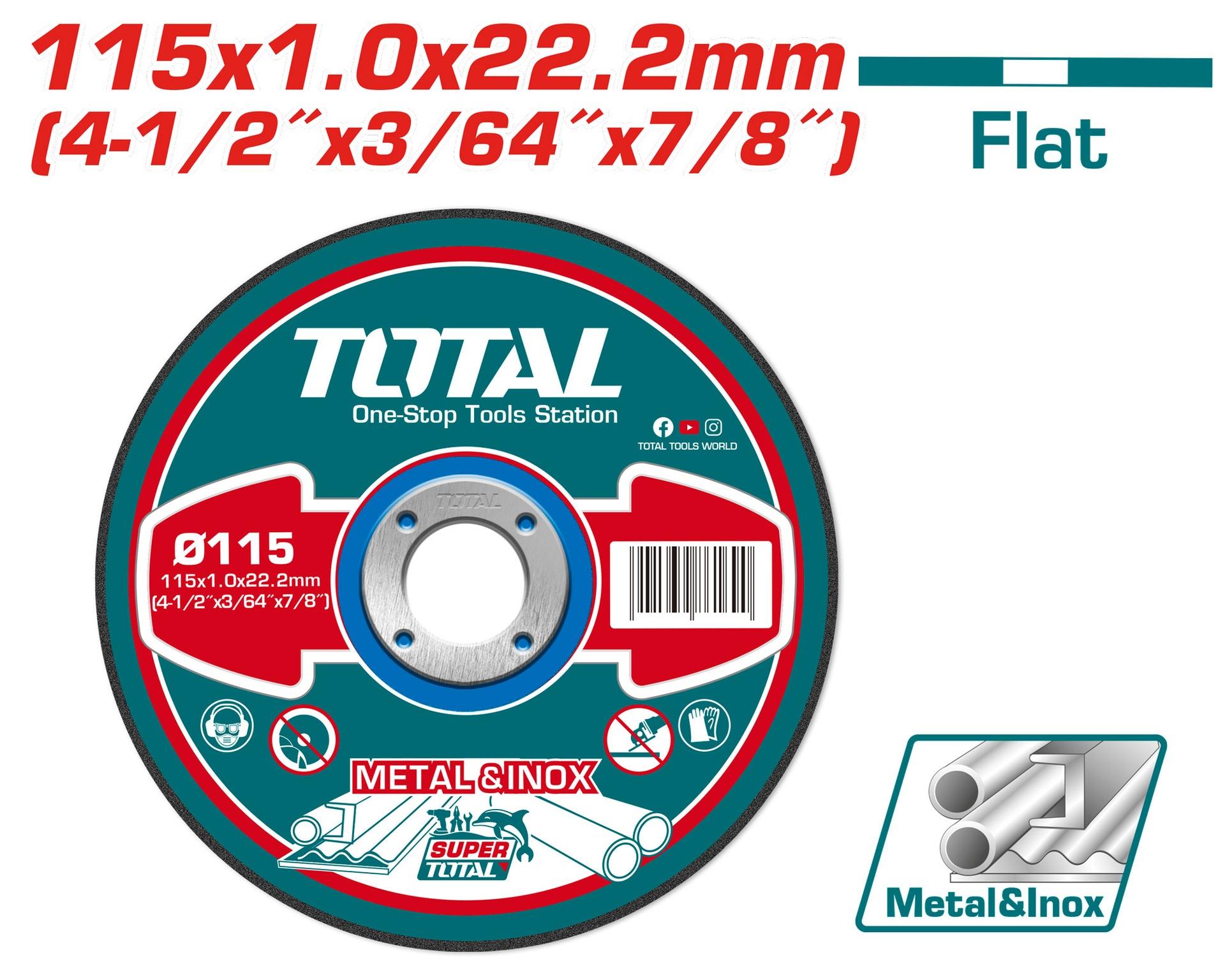 DISCO CORTE METAL/ACERO INOXIDABLE 4 1/2"" TOTAL (TAC2101151) Item: 23853
