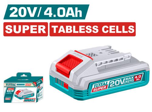 BATERIA 20V 4.0AH ION LITHIUM SUPER TABLESS CELLS TOTAL (TFBLI2123) Item: 23936