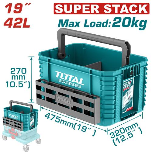 CAJA HERRAMIENTAS 19"" APILABLE Y ADAPTABLE (THTWB61001-THWB61201) SUPER TOTAL (TPBXS104) Item: 23876