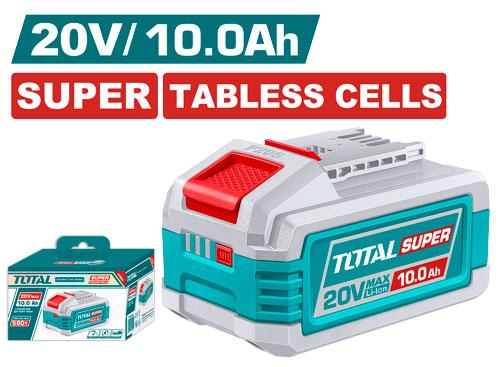 BATERIA 20V 10.0AH ION LITHIUM SUPER TABLESS CELLS TOTAL (TFBLI2129) Item: 23825