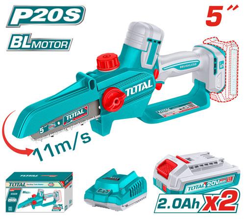 SIERRA MINI INALAMBRICA 5"" 20V INDUSTRIAL INCLUYE 2 BATERIA 2.0AH Y CARGADOR TOTAL (UTGSLI20562) Item: 23721
