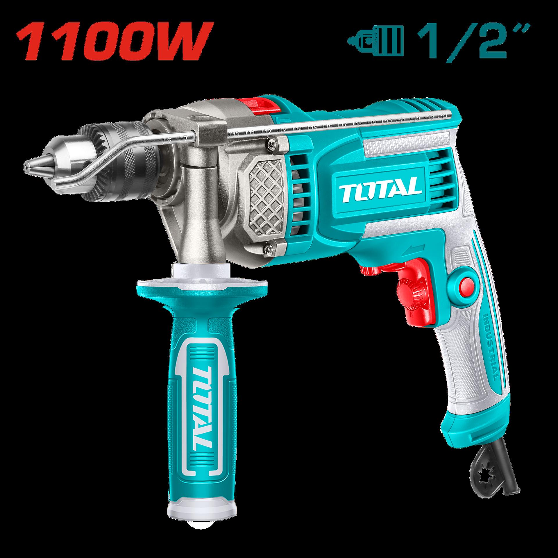 TALADRO PERCUTOR 1/2"" 1100W INDUSTRIAL SUPER TOTAL (UTG1111366) Item: 23610
