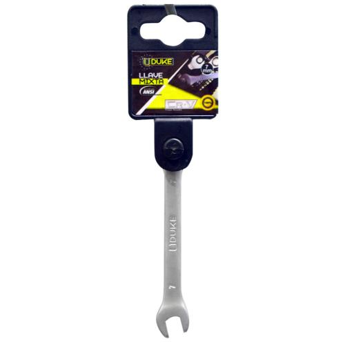 Llave mixta # 7 mm cr/v uduke