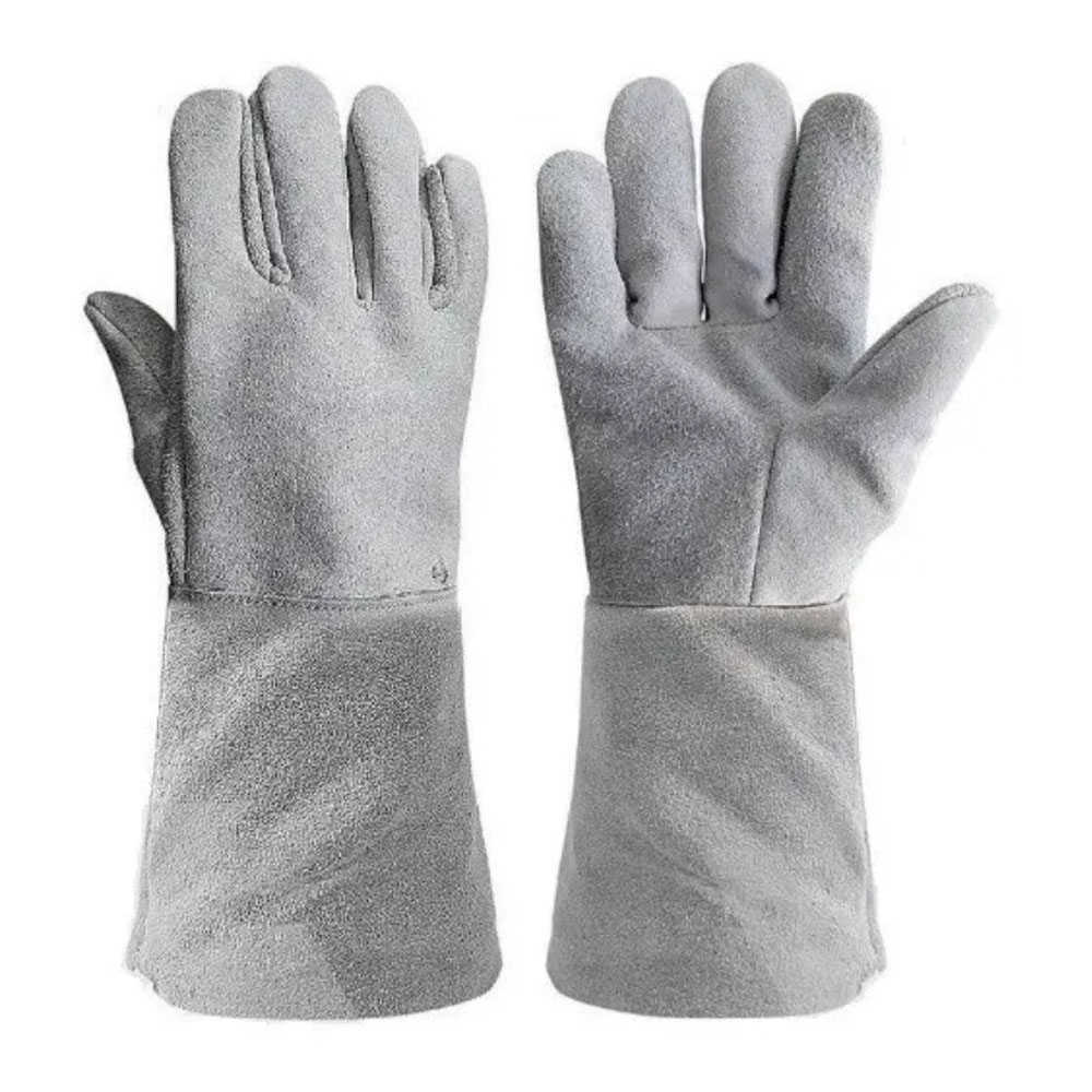 Guante carnaza largo fino nacional p/soldar (15CM)